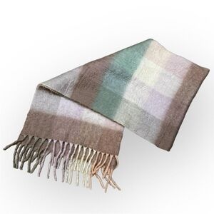 Madewell Multicolor Plaid Scarf Acrylic Blend